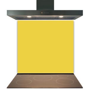 An illustration of a modern kitchen range hood over an induction cooktop, complemented by a Grey Kitchen Glass Splashback Toughened & Heat Resistant.