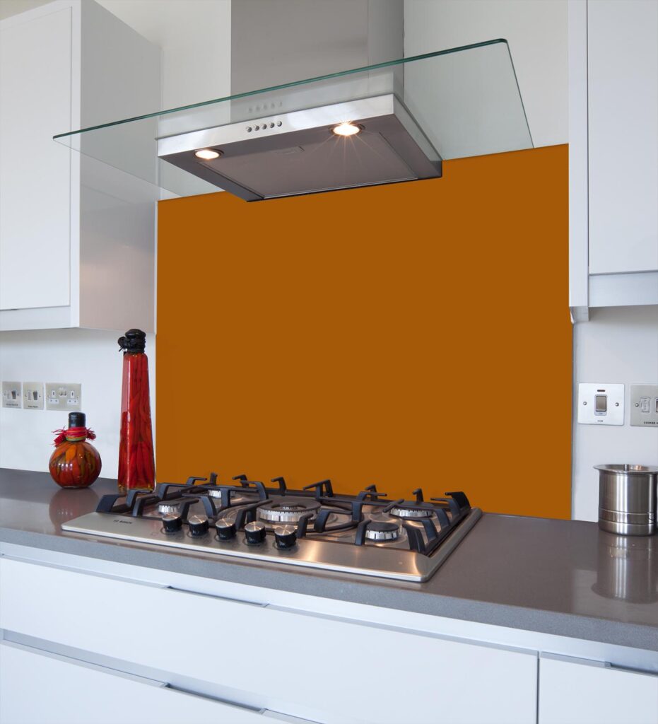 Orange Glass Splashbacks
