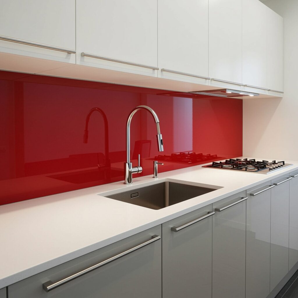Red Glass Splashbacks