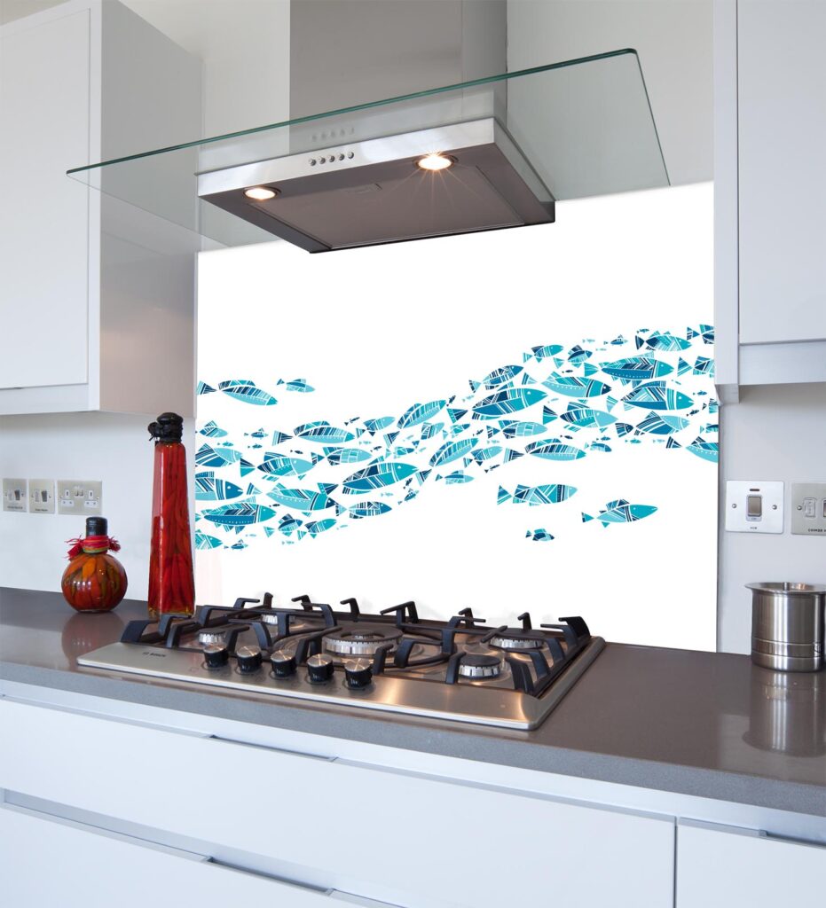 Aquatic Printed Glass Splashbacks