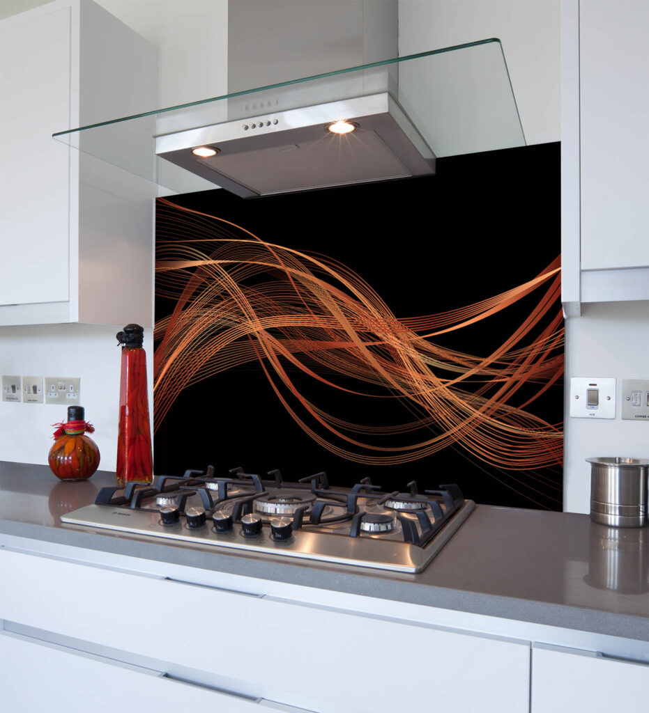 Abstract Printed Glass Splashbacks