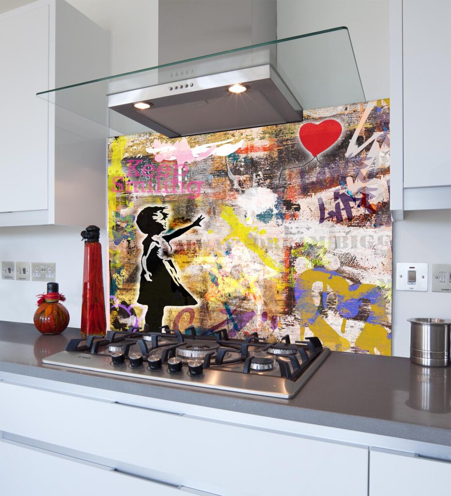 Graffiti Printed Glass Splashbacks