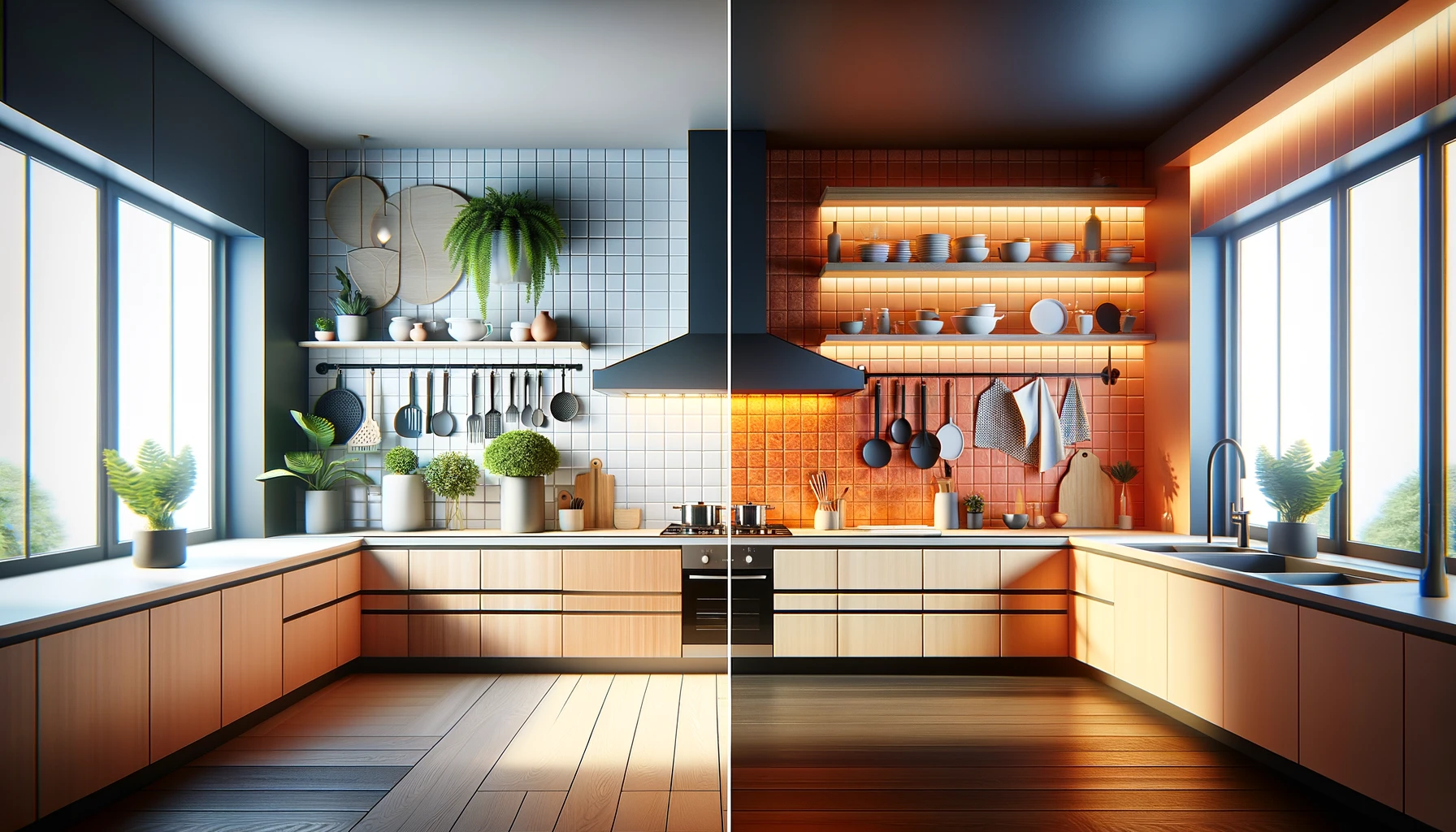 Matching Splashback vs Contrasting Splashback